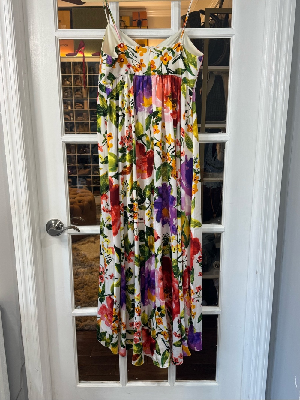 🌸🌻🌷🌺🪻THE PERFECT DRESS London Times Floral Multicolor Satin cocktail dress guest - Picture 8 of 15